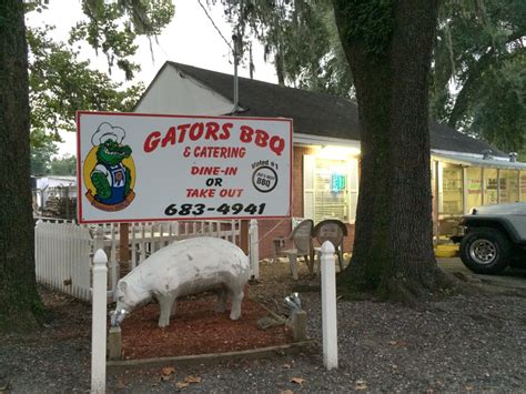 Gators bbq - Gators BBQ. BBQ Joint $ $$$ Marietta, Jacksonville. Save. Share. Tips 14. Photos 14. Menu. 8.8/ 10. 38. ratings. Menu 17. Fried Green Tomatoes. 3.49. Dinner for Two. 21.49. …